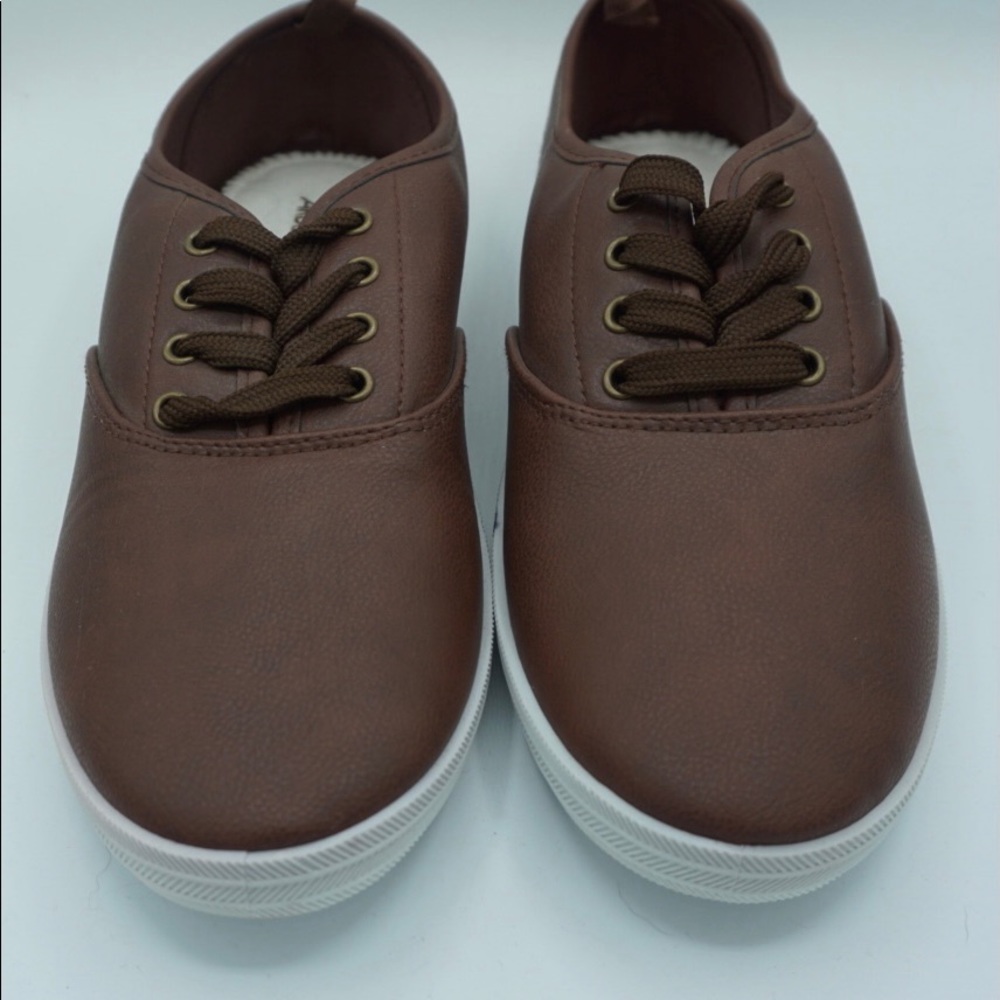 Brown Faux-Leather Shoes